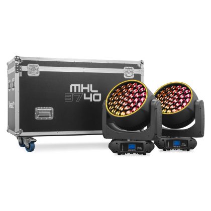 BeamZ Professional BeamZ Pro MHL3740 set van 2 wash moving heads met flightcase - Pixel