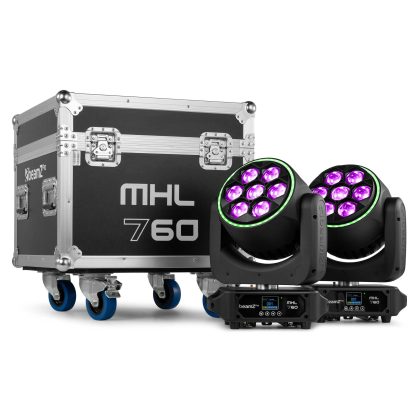 BeamZ Professional MHL760 LED bee eye moving head set van 2 stuks in