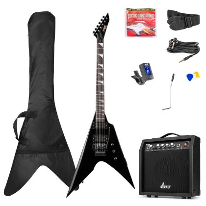 MAX Retourdeal - Max GigKit Rock V-stijl Elektrische gitaar 4/4 - Set met