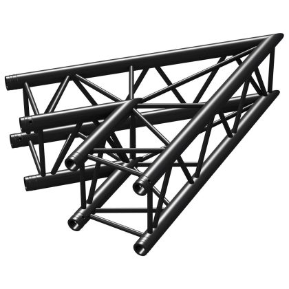 BeamZ Professional BeamZ Truss P30-C19B vierkante truss zwart 45° 2-weg hoek