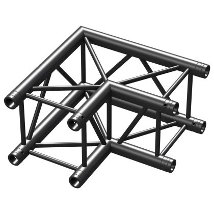 BeamZ Professional BeamZ Truss P30-C21B vierkante truss zwart 90° 2-weg hoek