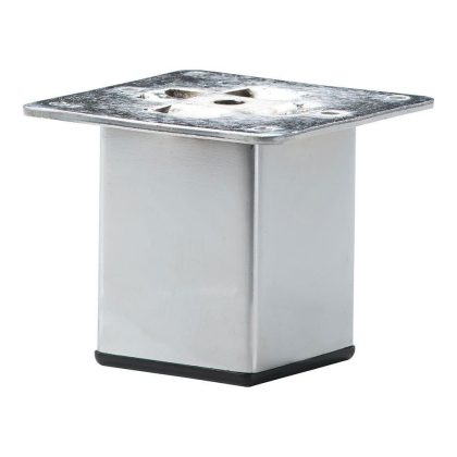 Furniture Legs Europe Stalen meubelpoot chroom vierkant 5 bij 5 cm en hoogte 7 cm (5 x 5 cm)