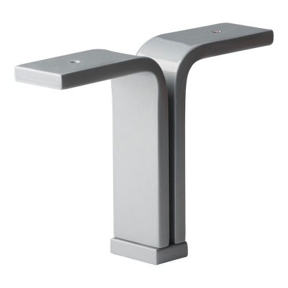 Furniture Legs Europe Massief stalen meubelpoot grijs design 18,5 bij 4 cm en hoogte 13 cm (1 x 4 cm)