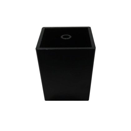 Furniture Legs Europe Meubelpoot zwart vierkant 5 bij 5 cm en hoogte 6,2 cm van kunststof