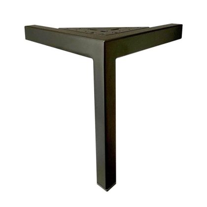 Furniture Legs Europe Stalen meubelpoot zwart hoek 18 bij 18 cm en hoogte 22 cm (2 x 2 cm)