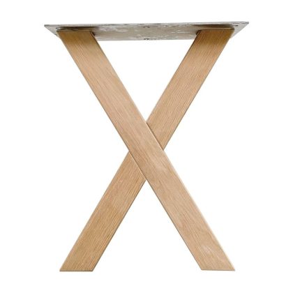 Furniture Legs Europe X-poten massief eiken 32 x 5 cm en hoogte 40 cm (5 x 5 cm) - Set van 2