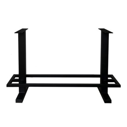 Furniture Legs Europe Stalen bartafel zwart 210 bij 60 cm en hoogte 105 cm (8 x 8 cm)