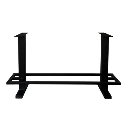 Furniture Legs Europe Stalen bartafel zwart 170 bij 60 cm en hoogte 105 cm (8 x 8 cm)