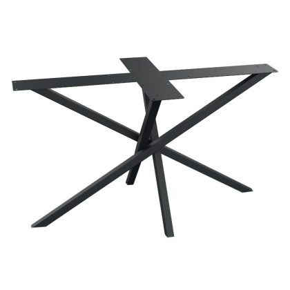 Furniture Legs Europe Stalen tafelonderstel zwart mikado 140 bij 70 cm en hoogte 73 cm (4 x 4 cm)