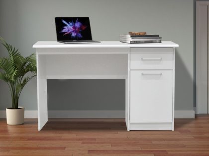 Mobistoxx Bureau MILICA 1 deur 1 lade 120 cm wit