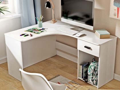 Mobistoxx Hoekbureau CORNITO 155 cm wit