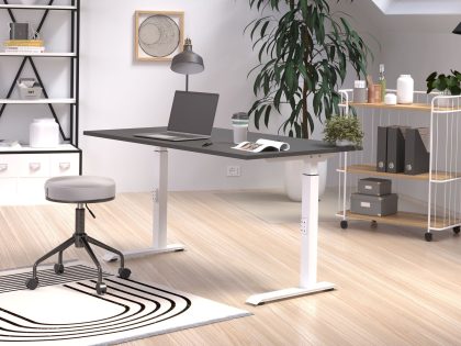 Mobistoxx Verstelbaar bureau ROBERT 120 cm grafiet/wit