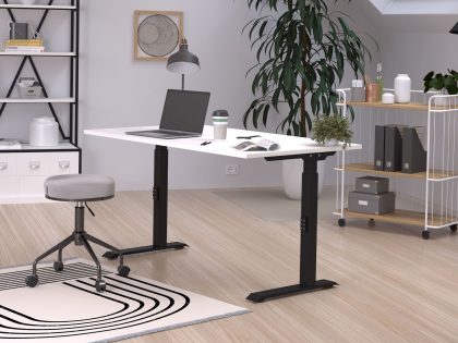 Mobistoxx Verstelbaar bureau ROBERT 120 cm wit/zwart
