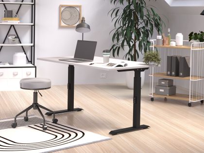 Mobistoxx Verstelbaar bureau ROBERT 120 cm kasjmier/zwart