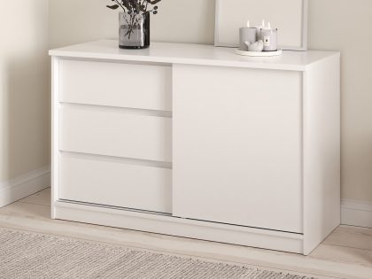 Mobistoxx Commode NARIBA 1 deur 3 lades wit