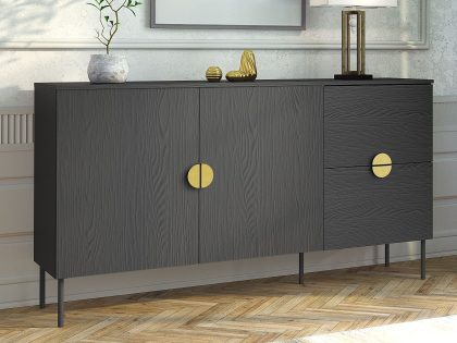 Mobistoxx Dressoir MONDIE 2 deuren 2 lades grafiet