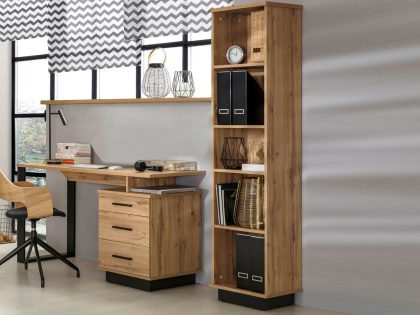 Mobistoxx Bibliotheek LAVIDA 5 vakken artisan eik