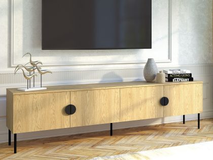 Mobistoxx Tv-meubel MONDIE 200 cm 4 deuren baltische eik