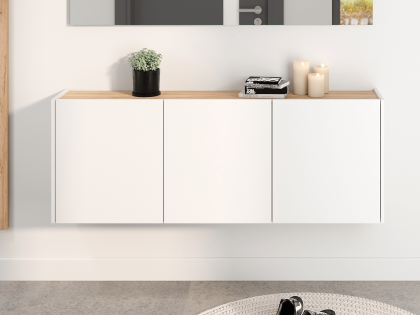 Mobistoxx Dressoir FABIAN 3 deuren wit/navarra eik