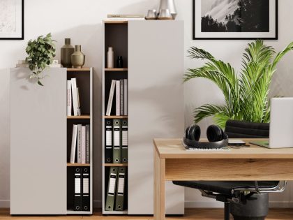 Mobistoxx Kantoorkast ADRIANO 3 legplanken kasjmier/navarra eik