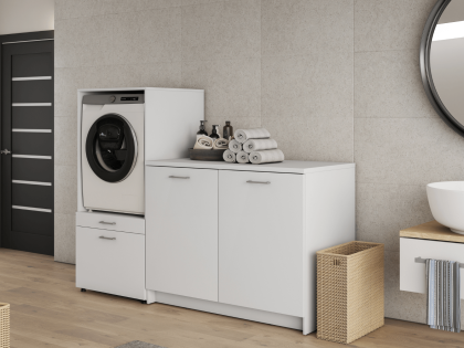 Mobistoxx Kast WASHING 1 machine met kast met werkblad wit
