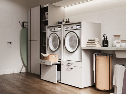 Mobistoxx Kast WASHING 2 machines naast elkaar kasjmier