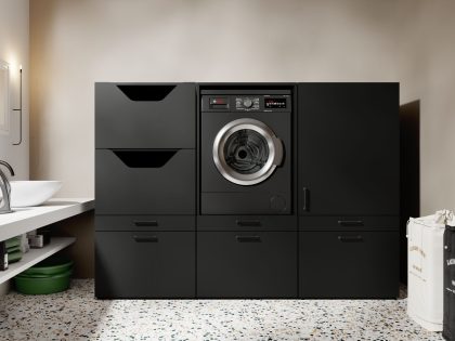 Mobistoxx Kast WASHING 1 machine met 2 kasten zwart