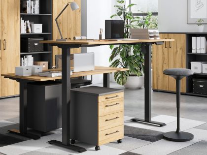 Mobistoxx Elektrisch verstelbaar bureau POLYGON 120 cm grandson eik