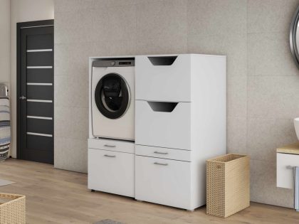 Mobistoxx Kast WASHING 1 machine met kast voor wasgoed wit