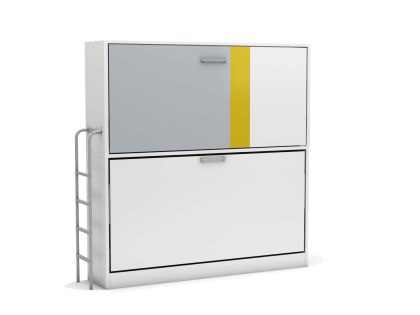 Multimo Opklap stapelbed Smart Bunk Grijs/geel