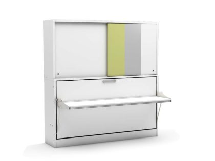 Multimo Eenpersoons opklapbed Academy met Bureau & kastruimte - Verde