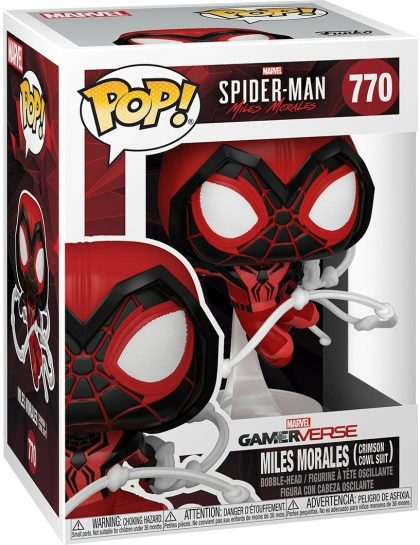 Funko Spider-Man Miles Morales Funko Pop Vinyl: Miles Morales Crimson Cowl Suit
