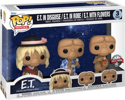 Funko E.T. Funko Pop Vinyl: E.T. in Disguise / E.T. in Robe / E.T. with Flowers 3-Pack