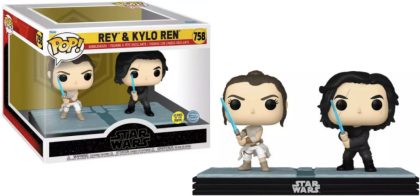 Funko Star Wars Moments Funko Pop Vinyl: Rey & Kylo Ren 2-Pack (Glow in the Dark)