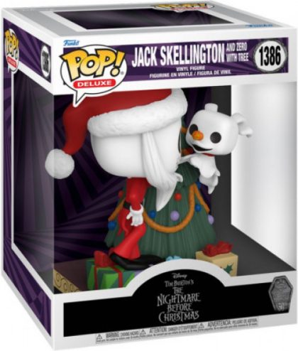 Funko The Nightmare Before Christmas 30th Anniversary Funko Pop Deluxe Vinyl: Jack and Zero With Tree