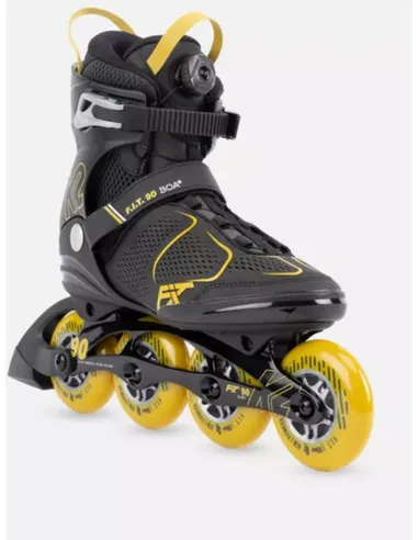 K2 F.i.t. 90 Boa Inline Skate (grijs / Mosterd) Grijs 11.5 / 45