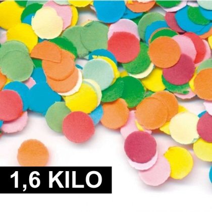 Merkloos 1,6 kilo Gekleurde confetti versiering