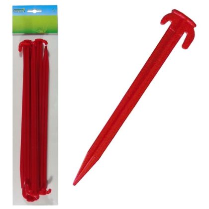 Merkloos 12x Tent haringen van kunststof 20 cm