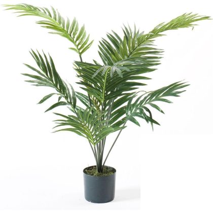 Merkloos Kunstplant palmboom 90 cm groen in pot