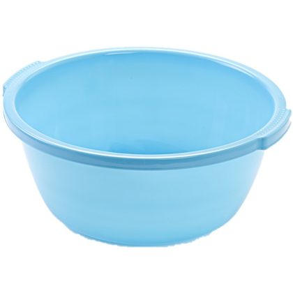 PlasticForte Kunststof teiltje/afwasbak rond 10 liter blauw