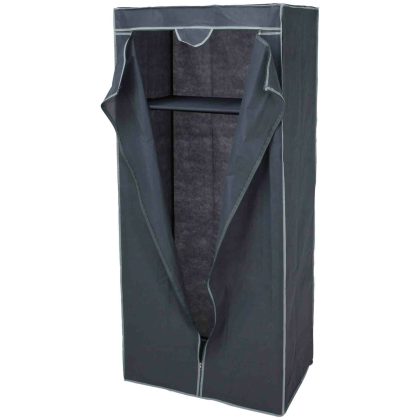 Storage Solutions Mobiele opvouwbare kledingkast - grijs - 160 cm