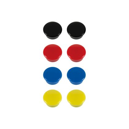 Merkloos 8x Ronde koelkast/whiteboard magneten 15 mm gekleurd