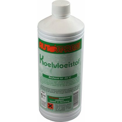 Merkloos Autospares Koelvloeistof - 1 liter - tot -26 graden
