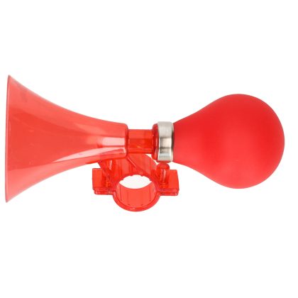 Merkloos Fietsbel - toeter - kinderfiets - rood - 15 x 7 cm