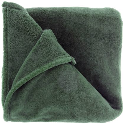 Unique Living Fleece deken/plaid Bailey 130 x 180 cm - smaragd groen