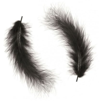 Glorex Hobby Hobby knutsel veren - 15x - zwart - 16 cm - sierveren