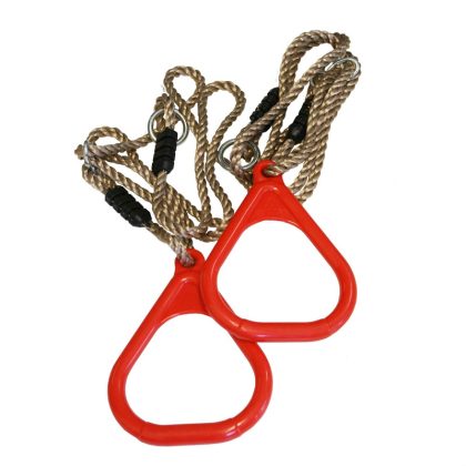 Merkloos Kinder speeltoestel ringenset - rood - 16 x 21 cm