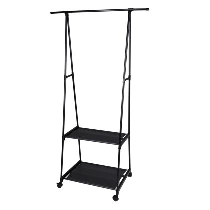 Storage Solutions Mobiele kapstok/kledingrek met 2 planken