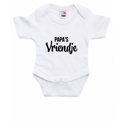 Bellatio Decorations Papas vriendje cadeau baby rompertje wit jongens