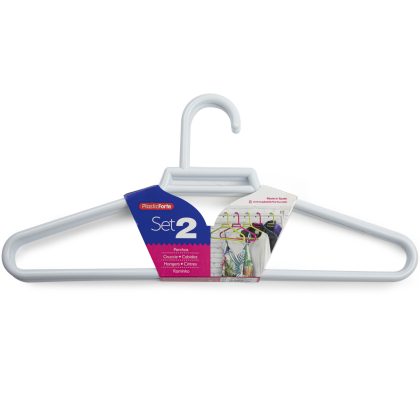 Plasticforte Kledinghangers - 6x - wit - kunststof - 41 cm
